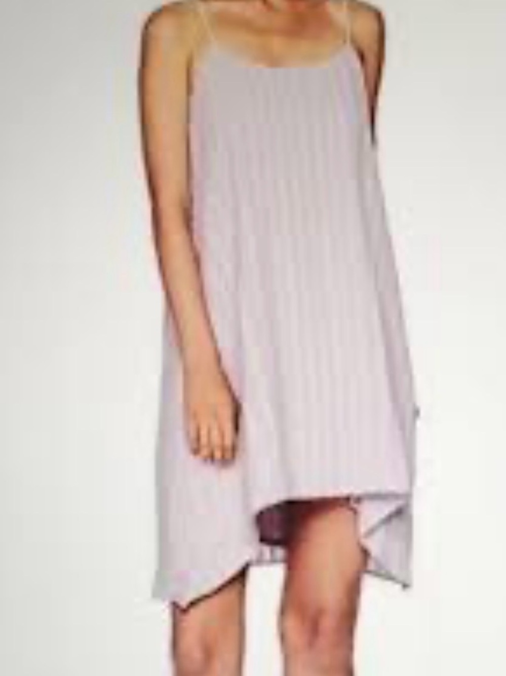 BCBG lavender mini dress flowy low back textured dress monochrome stripe Xs